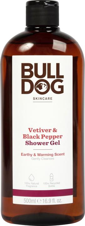 Bulldog Black Pepper and Vetiver Shower Gel Earthy and Warming Body Wash 500ml (500 ml)