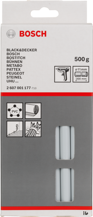Produktbild Bosch Professional Zubehör Schmelzkleber, 11 x 200 mm, 500 g, grau