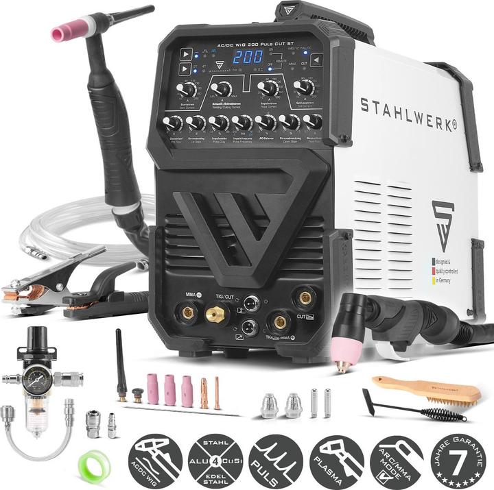 Produktbild Stahlwerk Schweissgerät AC/DC WIG 200 Puls CUT ST 200 A (Plasmaschneider)