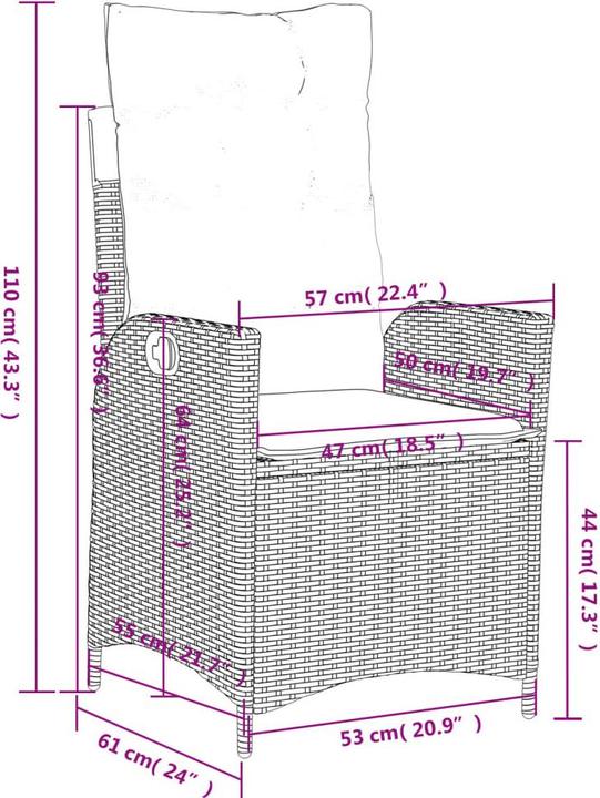 Produktbild vidaXL Garten Essgruppe