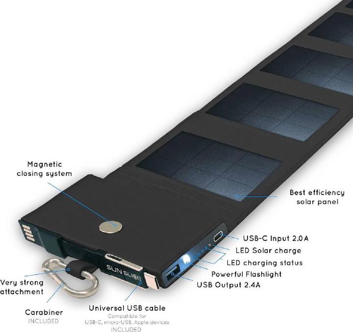 Actual product image Sunslice Portable 4W photon solar charger (4000 mAh, 4 W, 20 Wh)