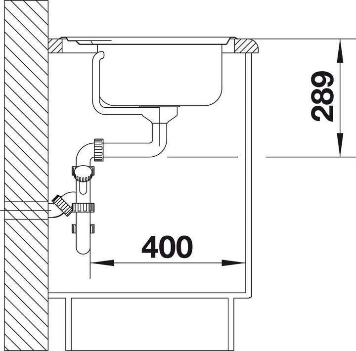 Actual product image Blanco Classic 40 S (Fitted sink with draining board, 78 cm, 51 cm)