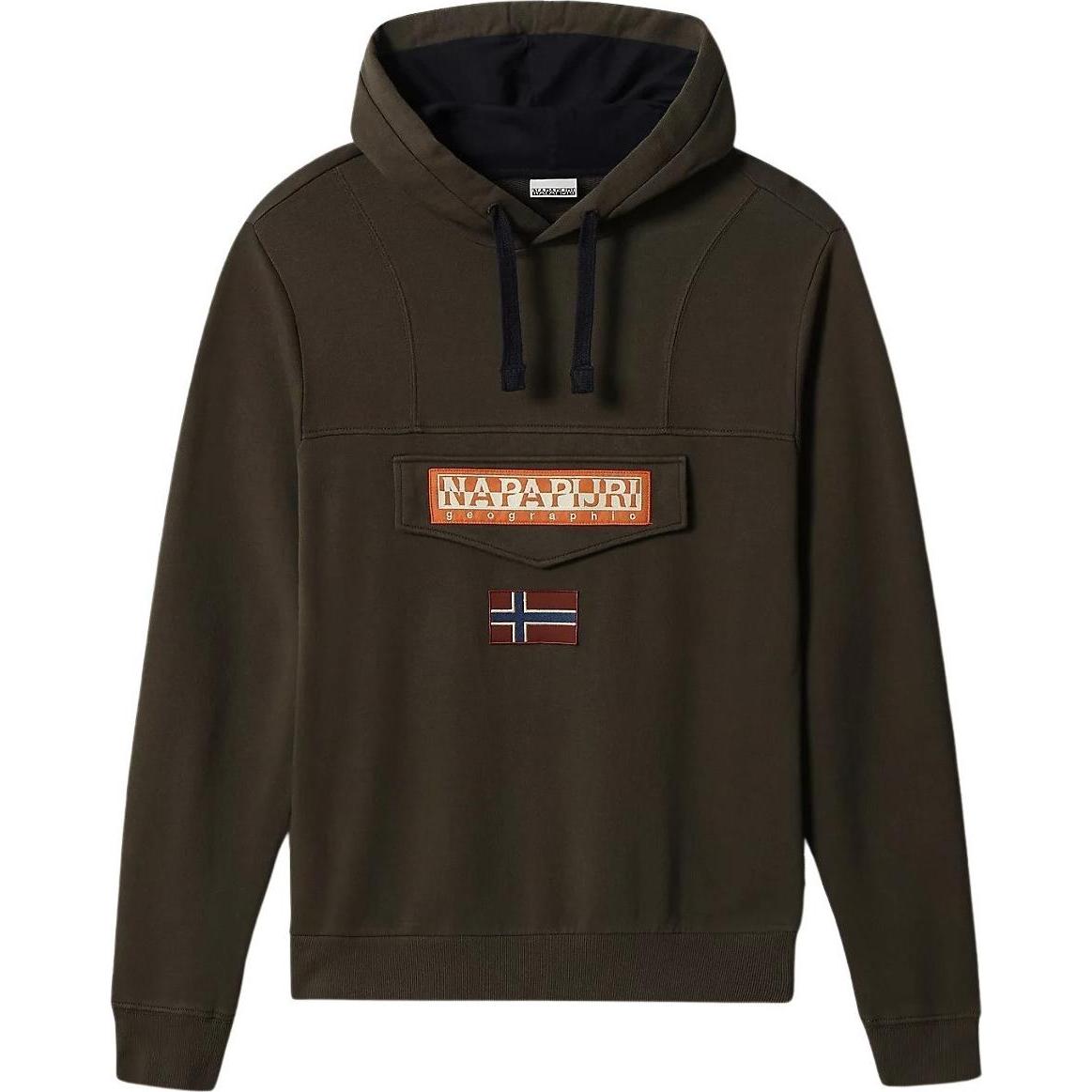Napapijri, Herren, Pullover, kapuzenpullover burgee, Grün, (XS)