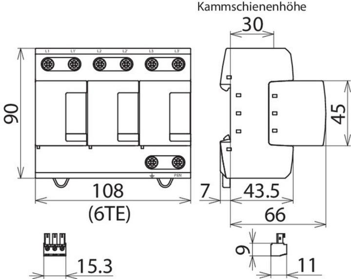 Actual product image Dehn SOEHNE Combination arrestor valve TNC 255