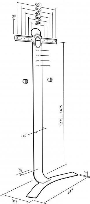 Immagine prodotto Erard Standit 600 (Pavimento, 75", 45 kg)