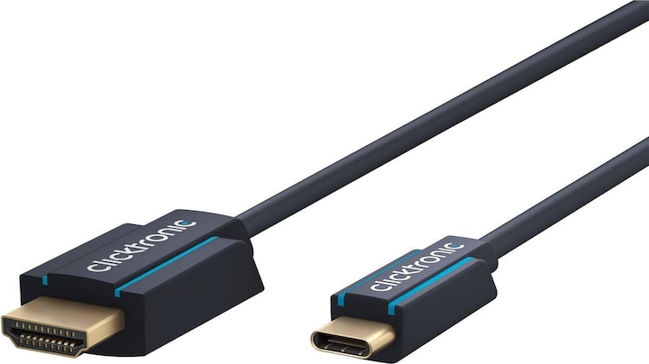 Produktbild clicktronic USB-C to HDMI Cable. M/M. Blue. 2.0m (2 m, HDMI)