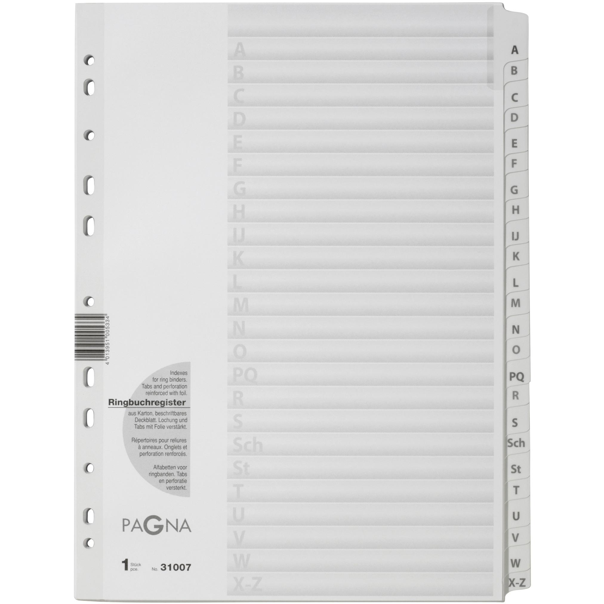 10x Pagna, Ordner Zubehör, Karton-Register für A4