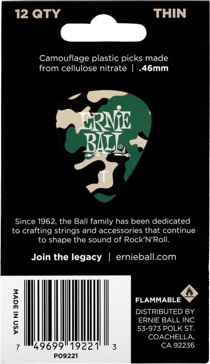 Produktbild Ernie Ball Thin (12 x, 0.46 mm)