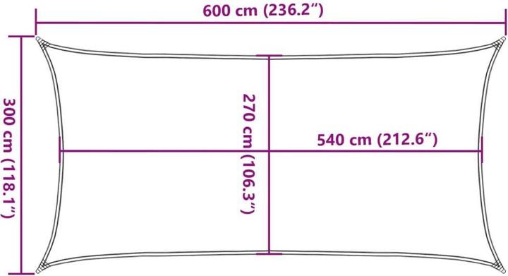 Produktbild vidaXL Sonnensegel (3 x 6 m)