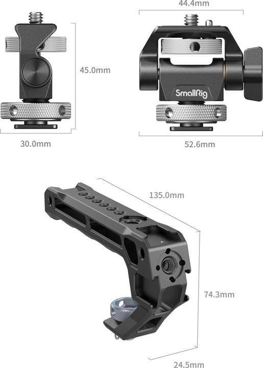 Produktbild SmallRig Top Handle with Monitor Support Kit (Compatible with Cold Shoe) 5322
