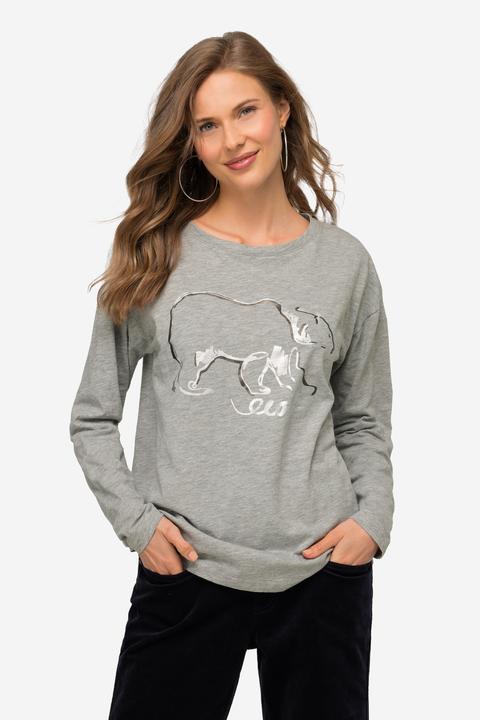 Produktbild Laurasøn T-Shirt, oversized, Eisbär, Rundhals, Langarm (M)