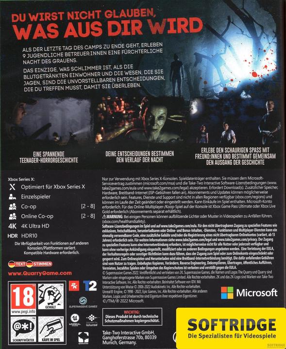 Produktbild 2K Games The Quarry (Xbox Series X, DE)