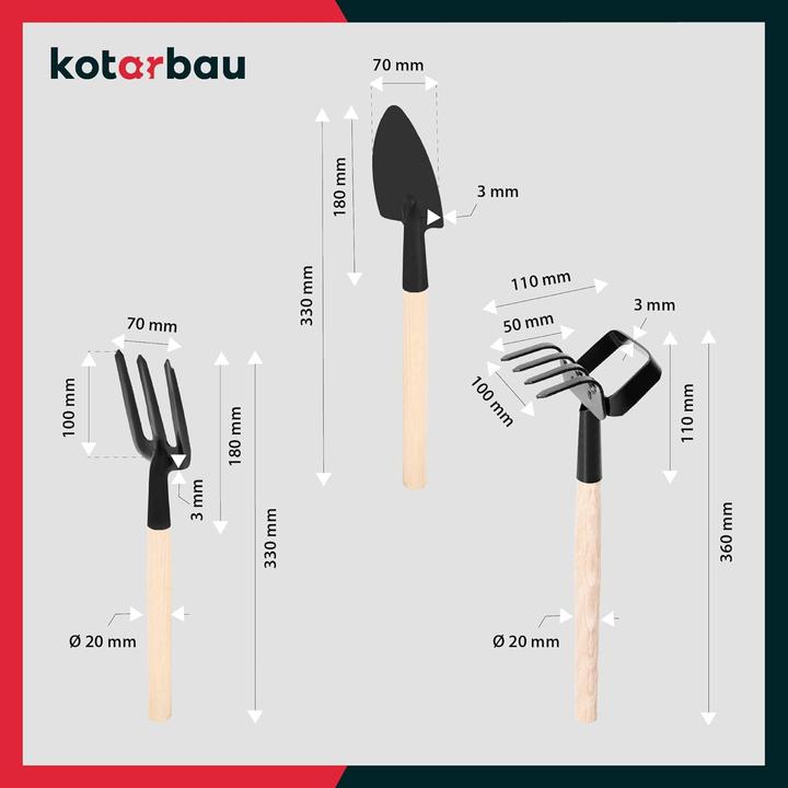 Actual product image Kotarbau 6-teiliges Gärtnerwerkzeug-Set