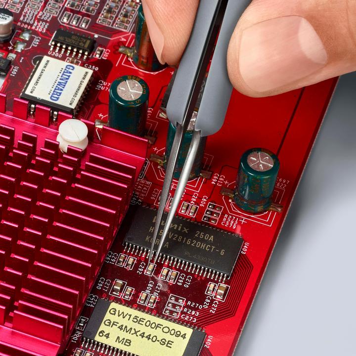 Image du produit Knipex Brucelles de précision avec poignées en caoutchouc ESD