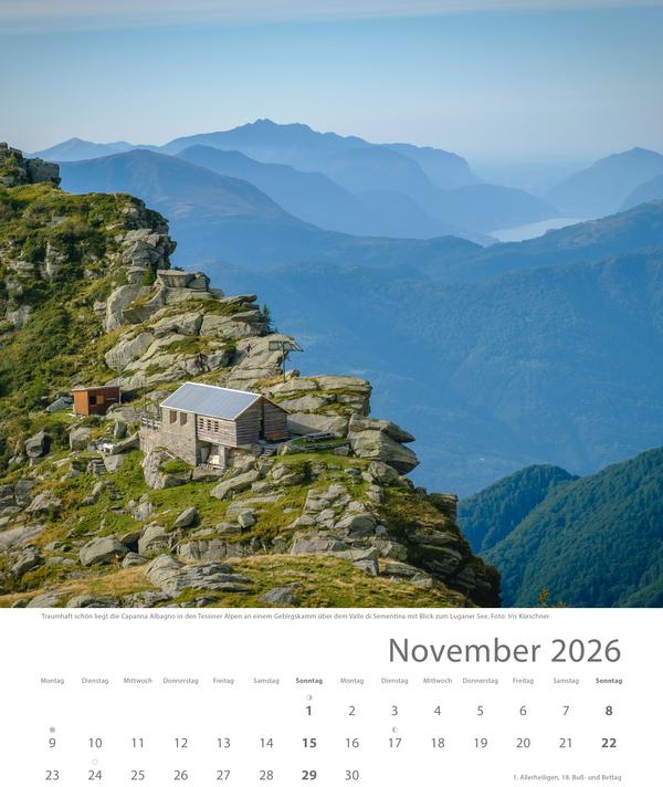 Produktbild Htten unserer Alpen 2026 (30,5 x 38 cm)