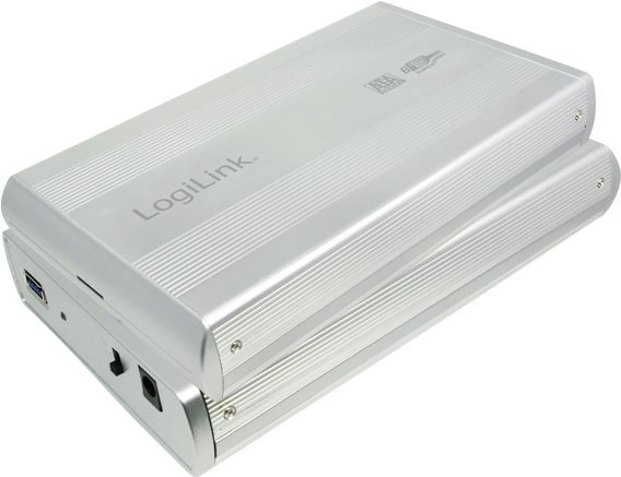 LogiLink Hard drive enclosure 3.5" S-ATA USB 3.0 aluminium, silver (3.5")