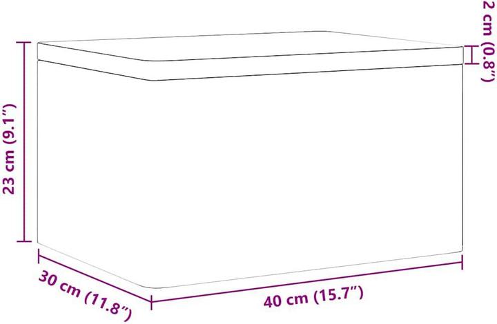 Actual product image vidaXL Holzkiste (30 cm, 19 l, 1x)