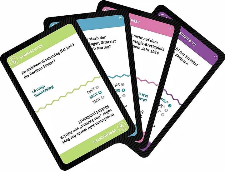 Produktbild Jumbo Das 80er Quiz: Wisst Ihr Noch? (Deutsch, Französisch, Italienisch, 2 Spieler)