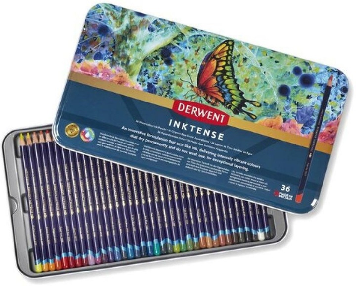 Produktbild Derwent Inktense Permanent Aquarellstifte (Mehrfarbig, Multicolor, multicolour, 36 x)