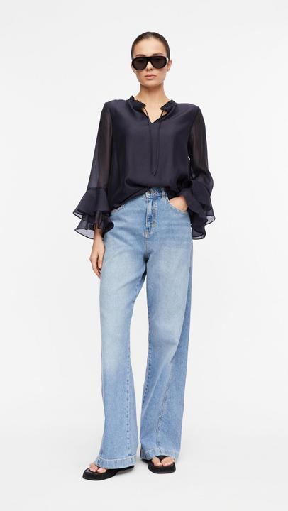 Immagine prodotto Comma Bluse Feminine Lyocell-Voile-Bluse mit Trompetenärmeln (34)