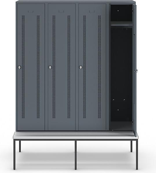 Actual product image Wolf Clothes locker with bench underneath (160 cm, 214 cm)