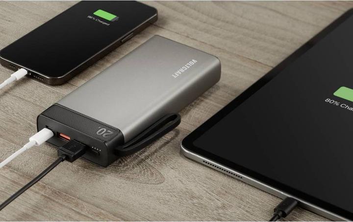 Image du produit Voltcraft PB-20-PD3.0 Powerbank 20000 mAh Power Delivery LiPo Gris-Noir (20000 mAh, 74 Wh)