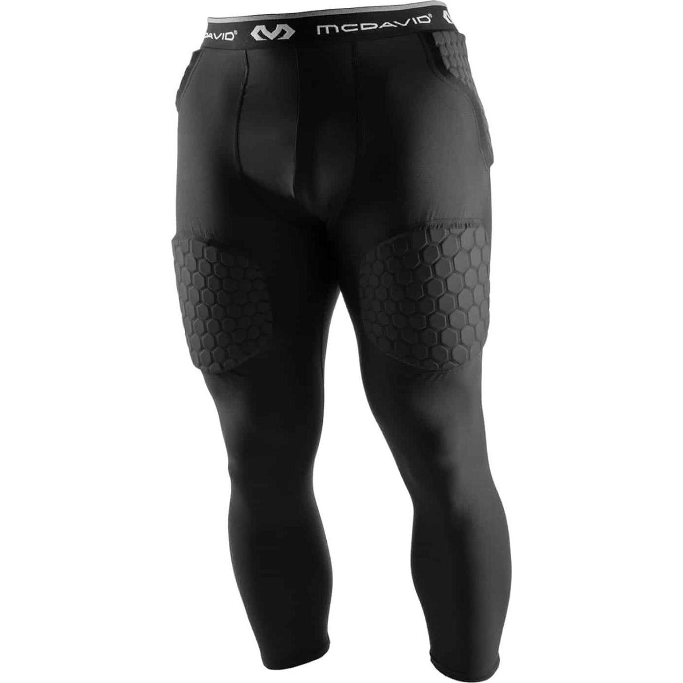 McDavid, Herren, Funktionsunterhose, Komprimierende 3/4-Leggings mit Protektoren Herren (S), Schwarz, S
