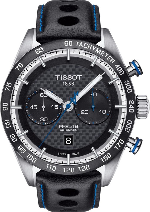Actual product image Tissot PRS 516 Automatic Chronograph Alpine 2018 (Analogue wristwatch, Chronograph, 45 mm)