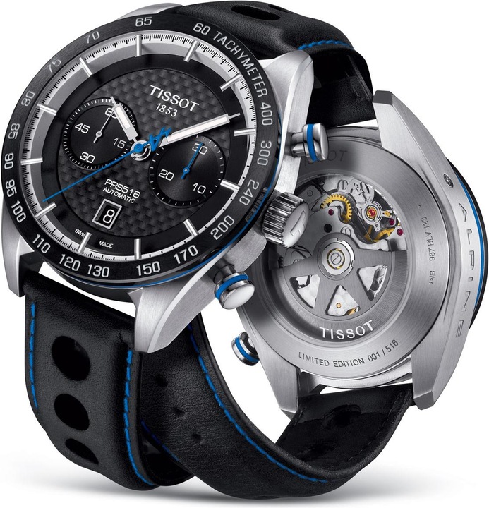 Actual product image Tissot PRS 516 Automatic Chronograph Alpine 2018 (Analogue wristwatch, Chronograph, 45 mm)