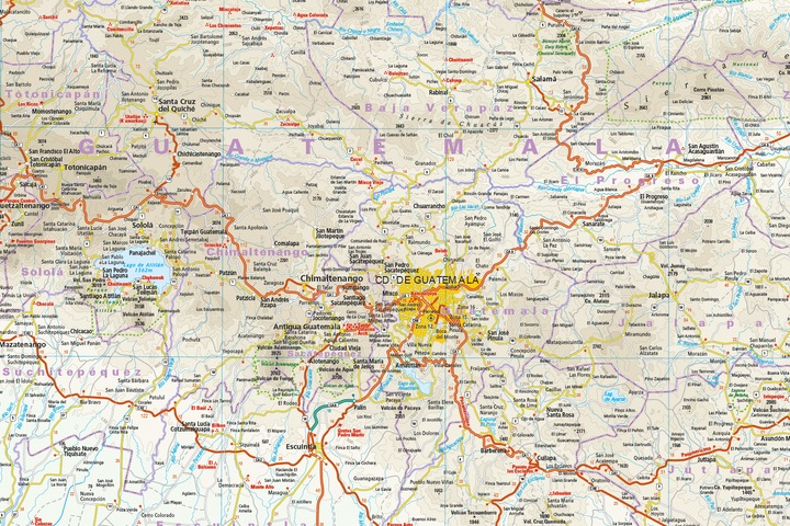 Actual product image Map of Guatemala, Belize (1:500,000)