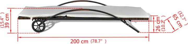 Produktbild vidaXL Liegestuhl (200 cm)