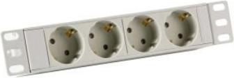 Produktbild EFB Elektronik 1HE Steckdosenleiste 4xCEE 7/3 ohne Schalter,Alu,gra (4x, 2 m)