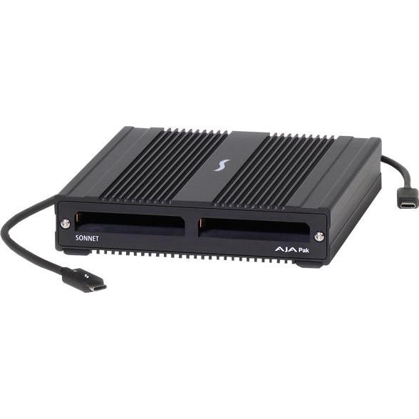 Thumbnail - Sonnet SF3 Series - AJA Pak Media Thunderbolt Pro Card Reader (Thunderbolt 3), Speicherkartenlesegerät, Schwarz
