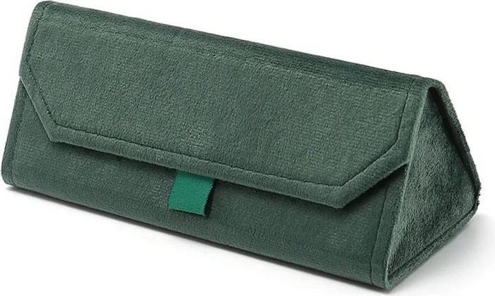 Immagine prodotto Only-Bags.Store Astuccio per occhiali pieghevole a triangolo in velluto Elegante astuccio per occhiali da sole