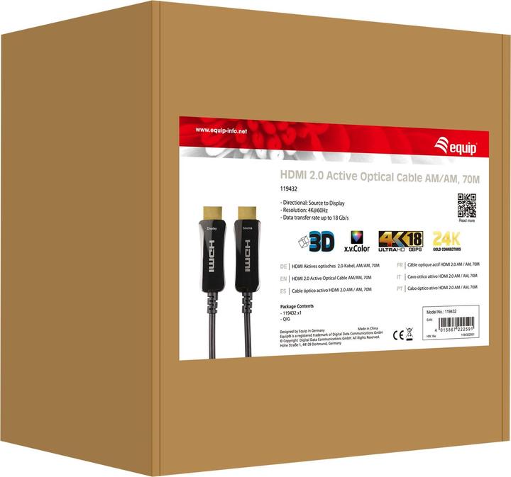 Produktbild equip HDMI (Typ A) — HDMI (Typ A) (70 m, HDMI, 2.0)