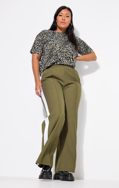 Actual product image Studio Untold Elastic Waist Side Stripe Wide Leg Pant (48)