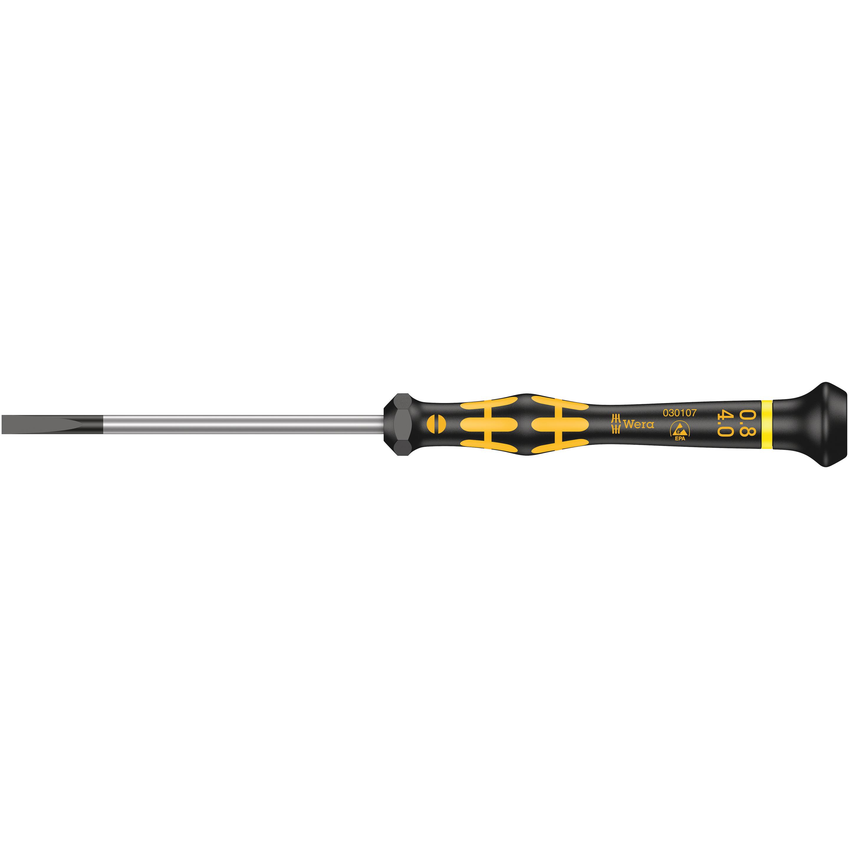 Wera, Schraubenzieher, 1578 A ESD Micro 0,80 x 4,0 x 80 mm (Schlitzschrauben)
