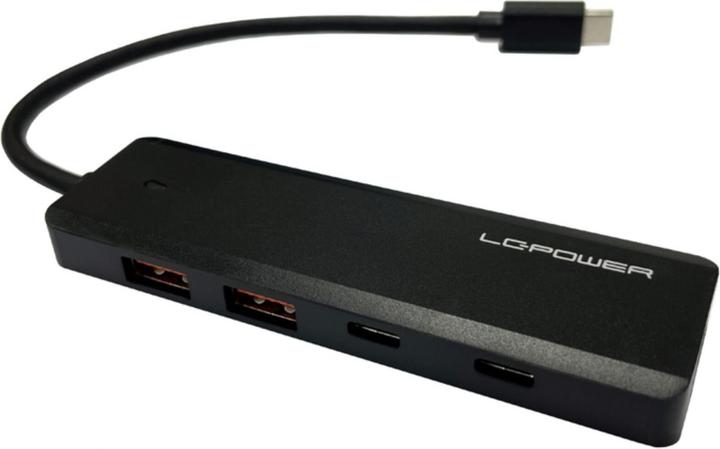 Produktbild LC-Power LC-HUB-U3-4-C 2xUSBA 1XUSB-C Black retail (USB-C, 5 Ports)