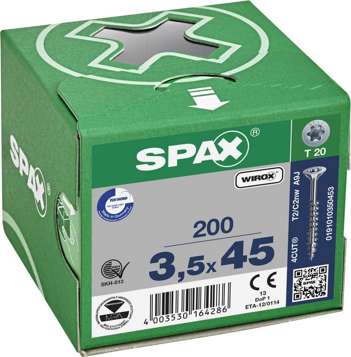 Actual product image Spax Universal screws 3.5 x 45 mm, 200 pieces (200 Screws per piece)