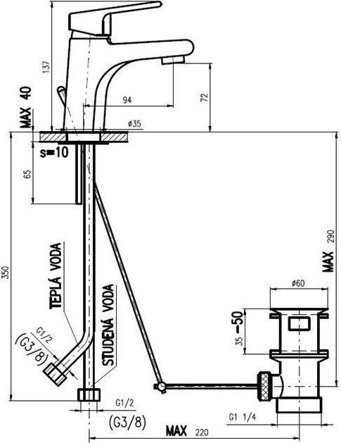 Produktbild Domoletti BASIN FAUCET COLORADO DCO127.5