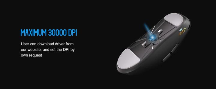 Actual product image Lamzu Inca Wireless Gaming Maus - schwarz (Cable, Wireless)