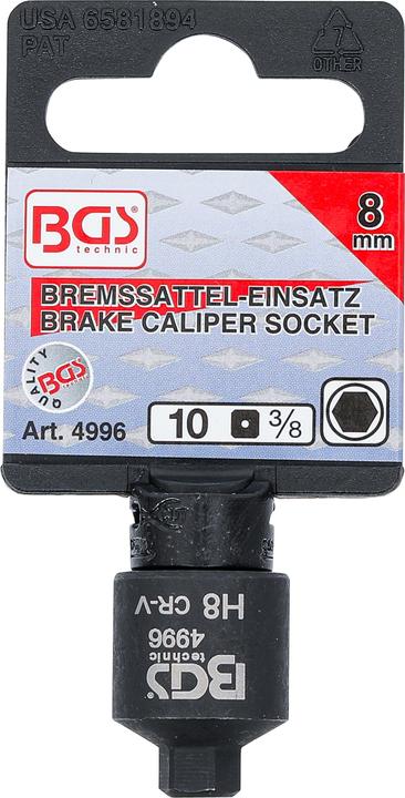 Actual product image BGS Brake Calliper Socket internal Hexagon extra short 8 mm (Rear brake, Brake Caliper)