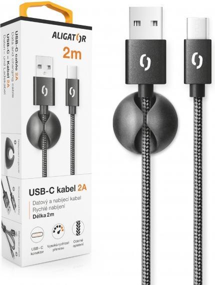 Produktbild Aligator DATKP26 USB cable USB A USB C Black (2 m, USB 3.0)