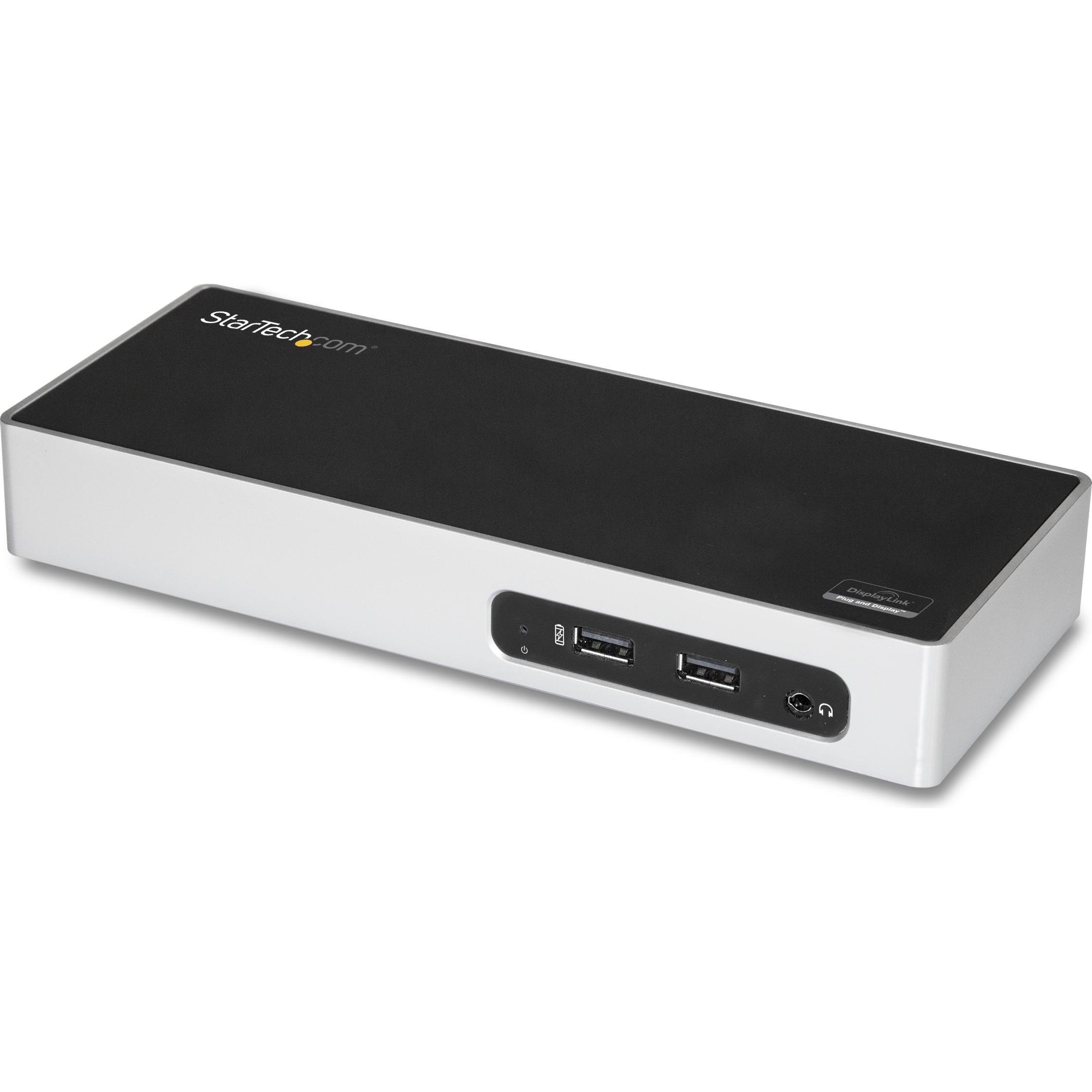 StarTech USB 3.0 Dual Monitor Docking Station - da USB a HDMI - da USB a VGA o DVI - Dock USB 3.0 -... (Porta di attracco (proprietaria)), Docking sta