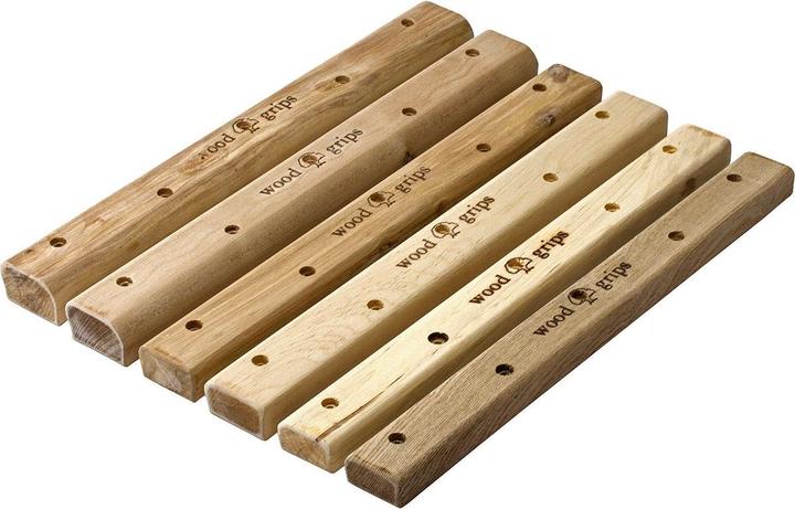 Actual product image Metolius Wood Grips Campus Rung Combo Training Board 6 Pack