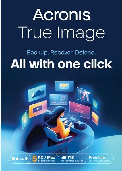 Produktbild Acronis Cyber Protect Home Office Premium ESD, Subscr. 1y, 5 PC (5 User, 12 Monate)