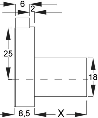 Actual product image WKS - P5000 Screw-on bolt lock