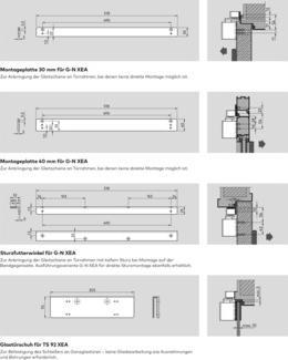Actual product image Dormakaba Glass door shoe for TS 92 XEA (Glass door, Indoor)