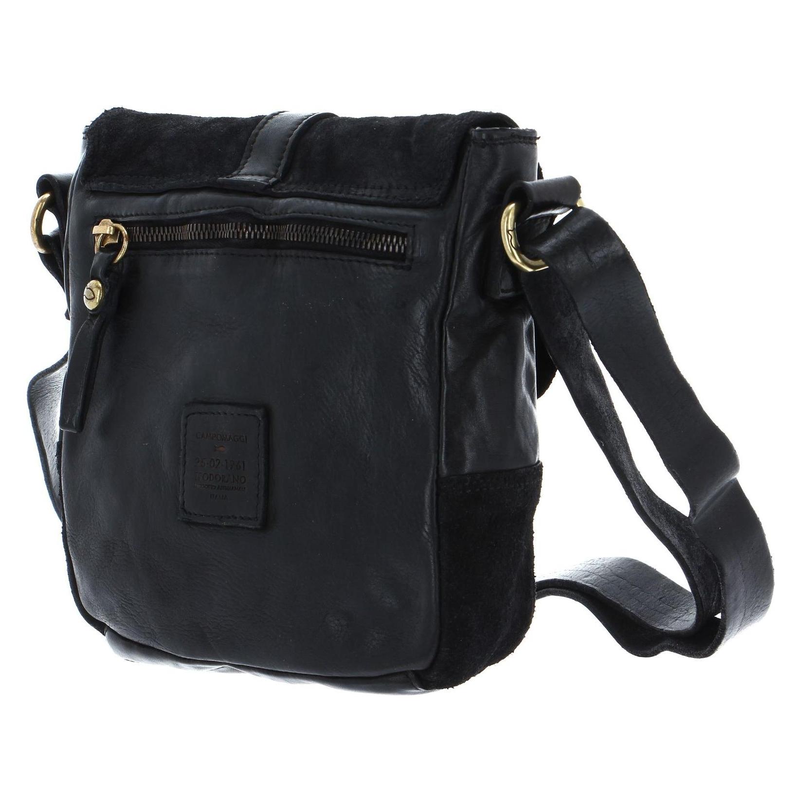 Campomaggi, Unisex, Handtasche, Crossbody Bag, Schwarz