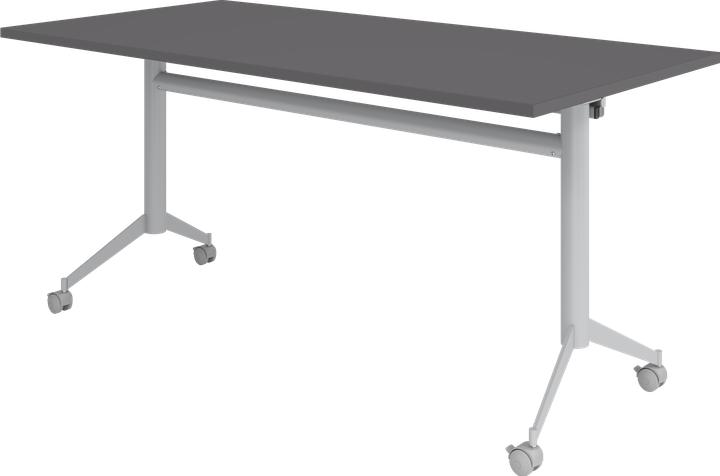 Image du produit Hammerbacher Table pliante mobile 160x80cm, Graphite (160 x 80 x 75 cm)